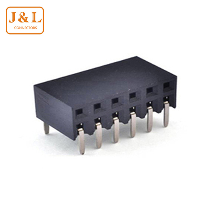 2.0间距双面侧插90度弯针环保镀金排母厂家