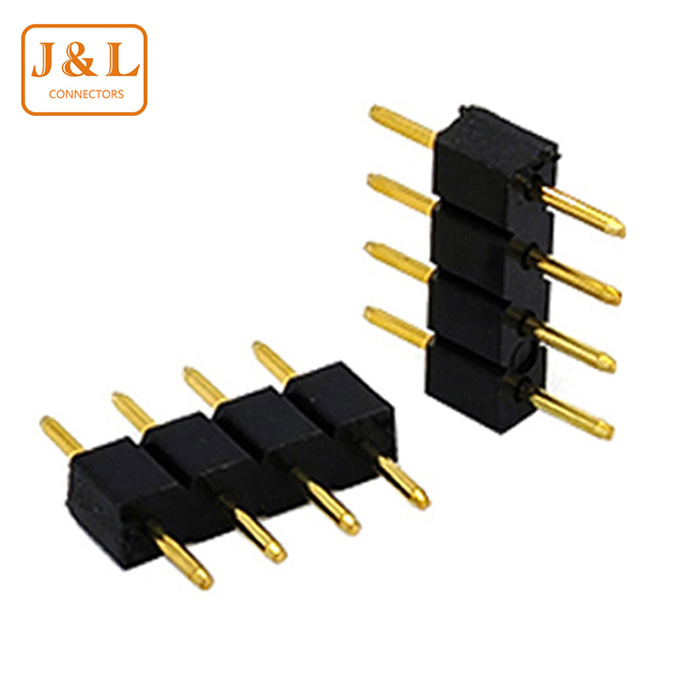 1.27间距单排1*4P 圆针连接器