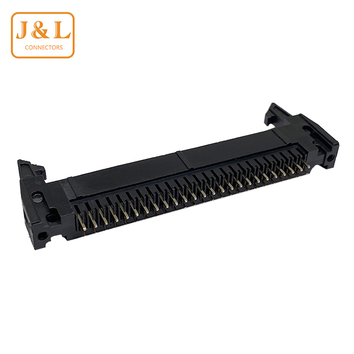 2.0mm间距2*25P双排镀金牛角三道杠