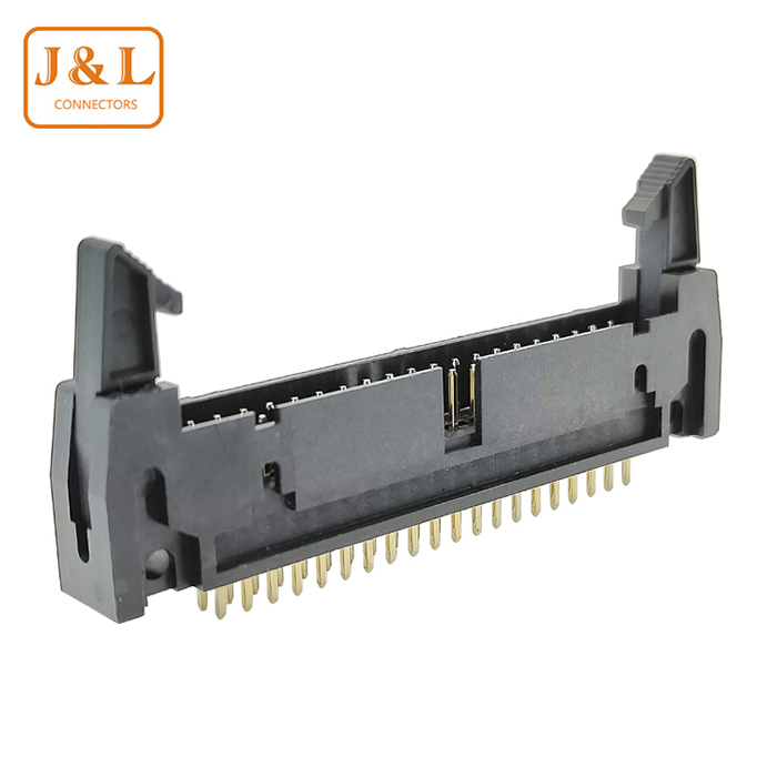 2.54mm间距2*20P双排直插180度镀金牛角