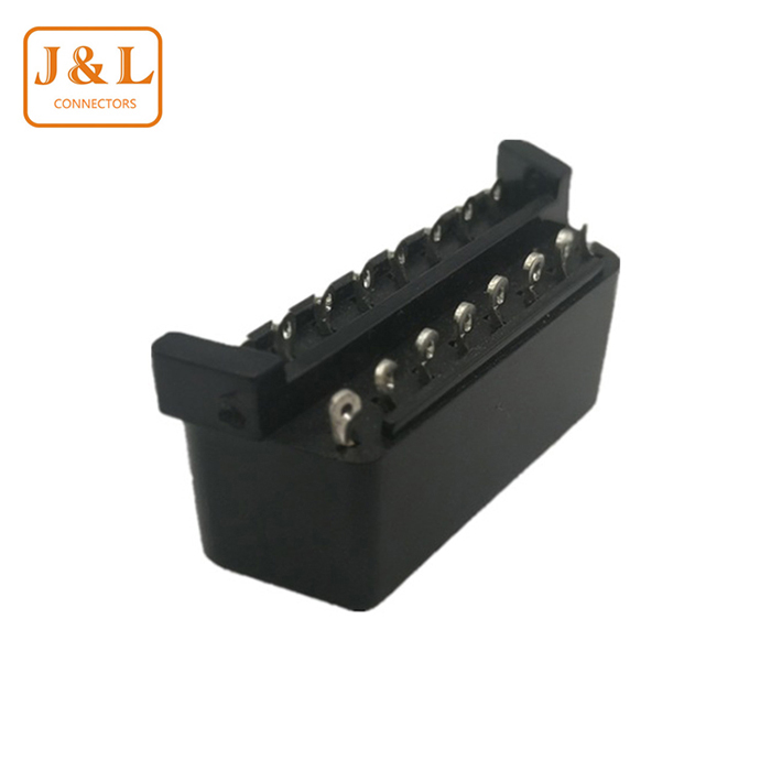 OBDII  16P汽车音叉母头插座诊断连接器