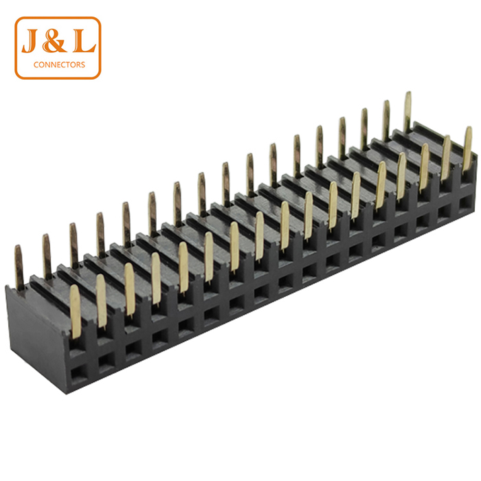 1.27mm2.0mm2.54mm双侧插排母U型贴片SMT排母胶高8.1 7.2