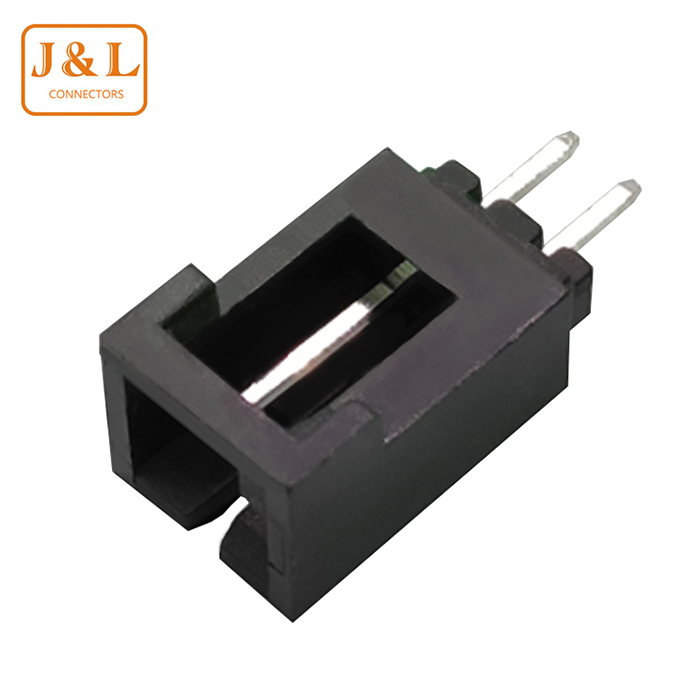 2.54mm间距连接器2.54-2A带锁直针黑色带扣针座耐温环保