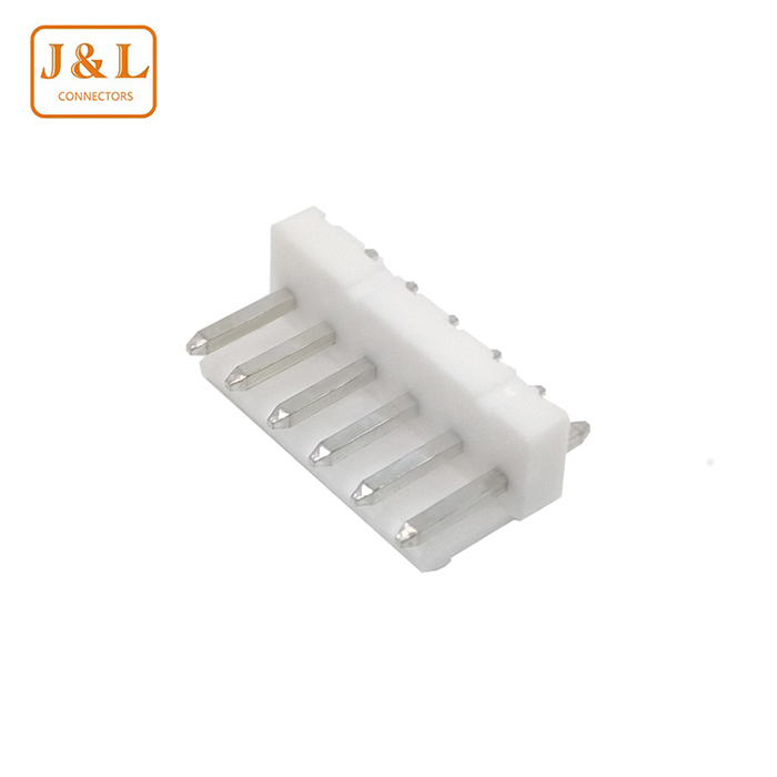 VH-6P接插件3.96mm直插插座白色插针连接器