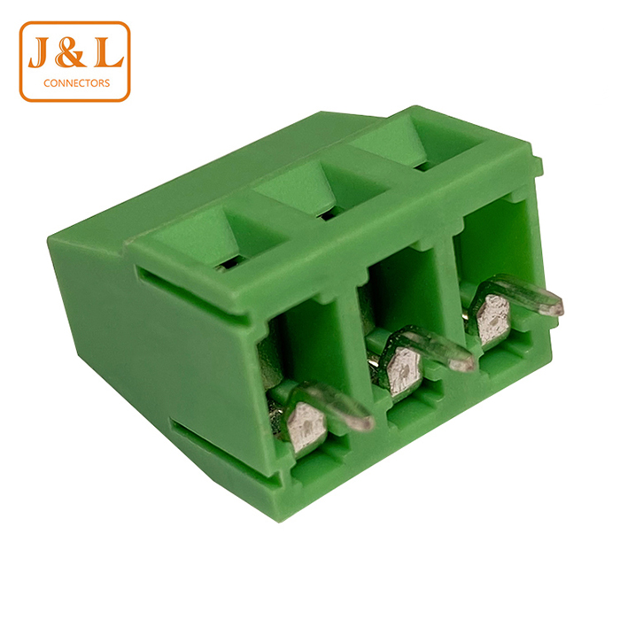 5.0/5.08mm间距 1*3P 2.5-XX-500/508-03 绿色 螺钉式接线端子