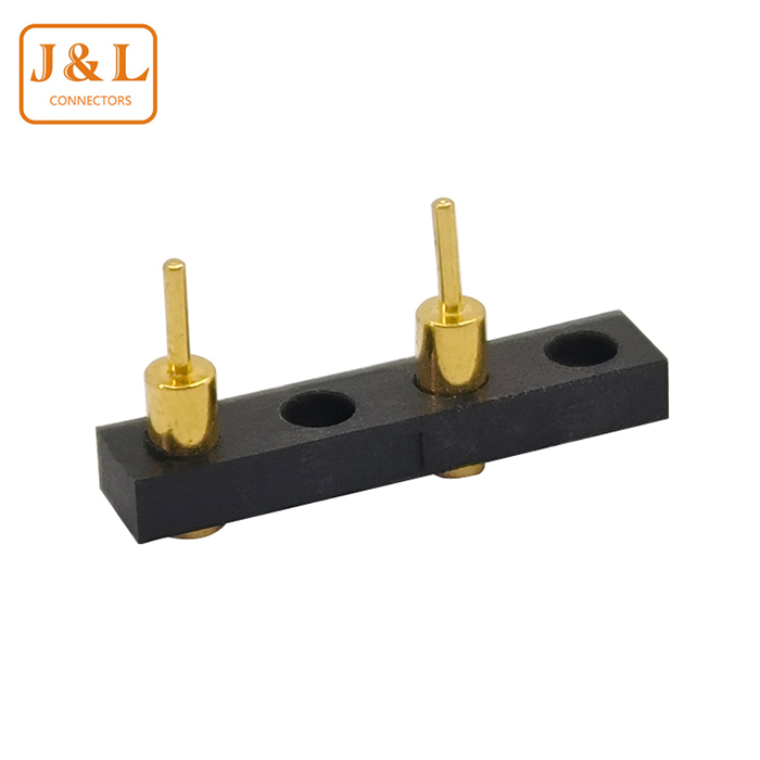 2pin大间距Pogo pin弹簧针 镀电公母导电针 充电顶针 信号传输弹针