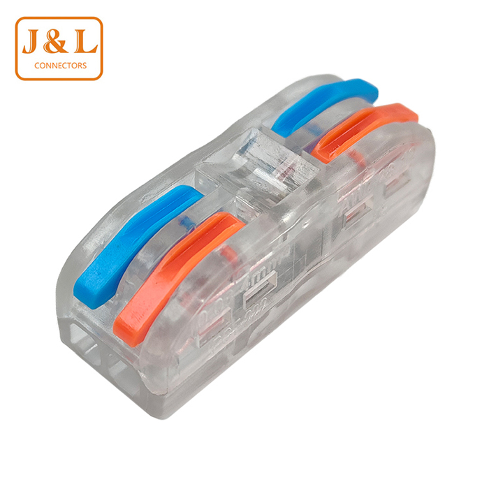PCT-222/223快速接线端子SPL-2电线对接连接器分线器两进两出 透明