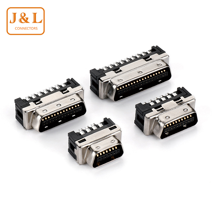 SCSI连接器 公母头焊线式20 26 50 68PIN板对板连接器 伺服器接头