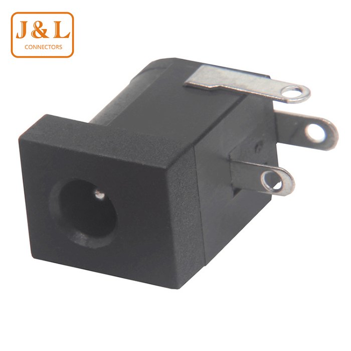 DC-005C小孔DC电源插座35135充电母座三脚卧式插件直流电源插孔