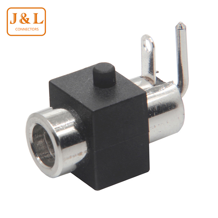 3.5x1.35DC电源插座卧式两脚全铜DC-083A插件直流电源母座24V3A