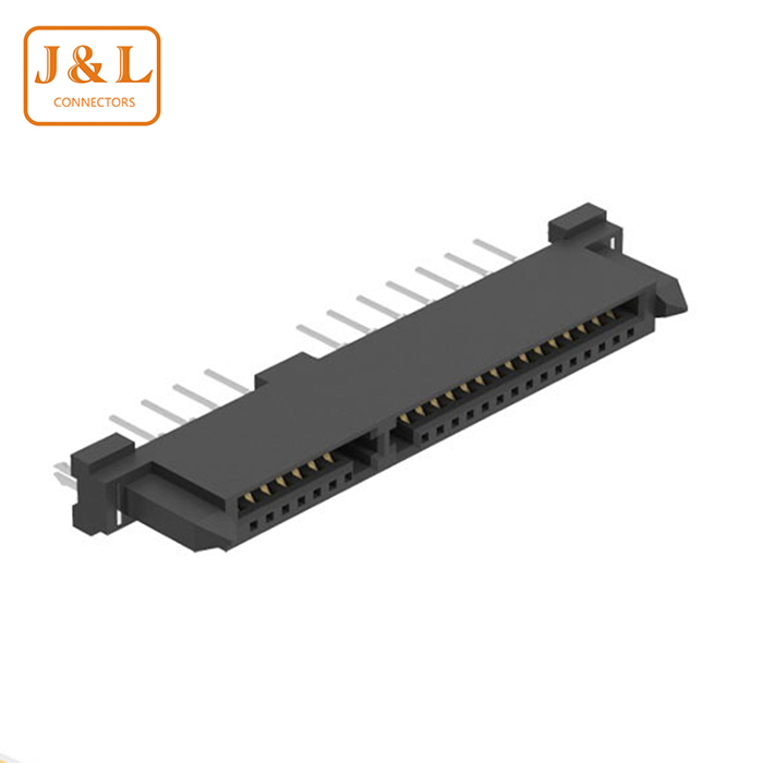 SATA7+15P接口转换头H9.0母座180度DIP双排脚有隔断耐高温sata座