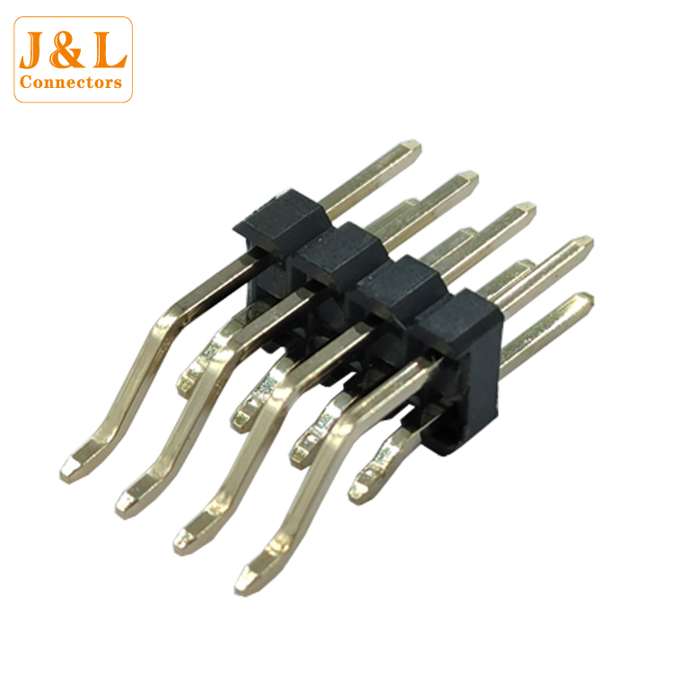 厂家直销2.0mm间距卧贴排针2*4P双排SMT卧式贴片镀金排针连接器